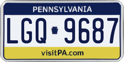 PA license plate LGQ9687