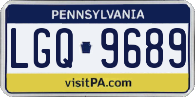 PA license plate LGQ9689
