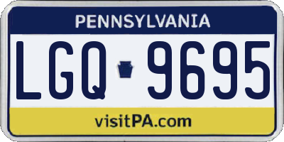 PA license plate LGQ9695