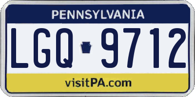 PA license plate LGQ9712