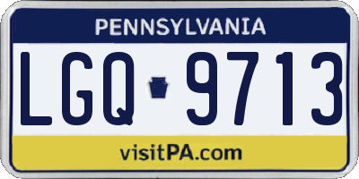 PA license plate LGQ9713