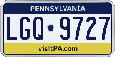 PA license plate LGQ9727