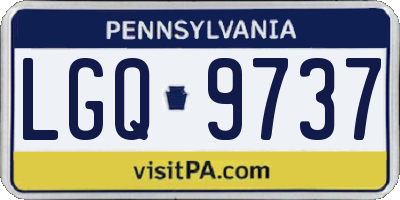 PA license plate LGQ9737