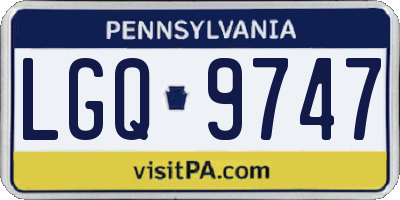 PA license plate LGQ9747