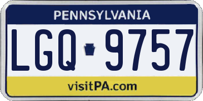 PA license plate LGQ9757