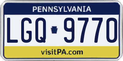 PA license plate LGQ9770