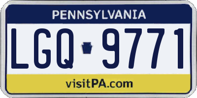 PA license plate LGQ9771