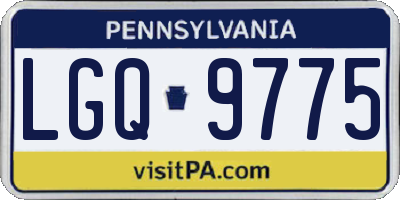 PA license plate LGQ9775