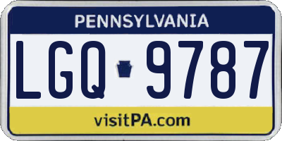 PA license plate LGQ9787