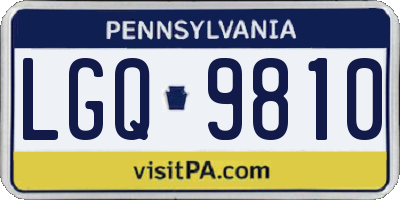 PA license plate LGQ9810