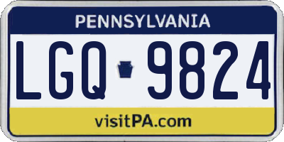 PA license plate LGQ9824