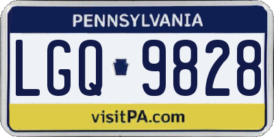 PA license plate LGQ9828