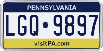 PA license plate LGQ9897