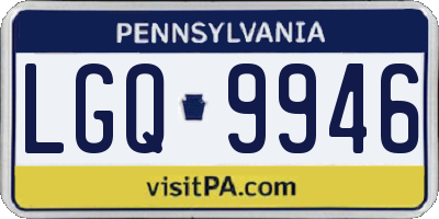 PA license plate LGQ9946