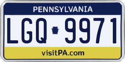 PA license plate LGQ9971