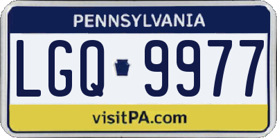 PA license plate LGQ9977