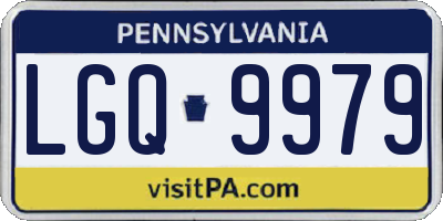 PA license plate LGQ9979
