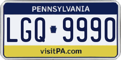 PA license plate LGQ9990