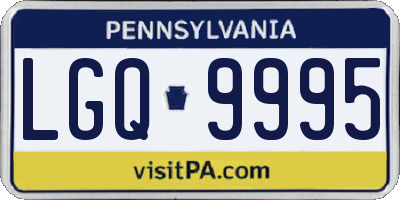 PA license plate LGQ9995