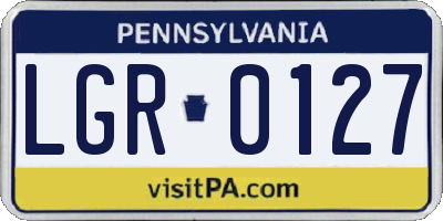 PA license plate LGR0127