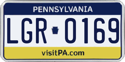 PA license plate LGR0169