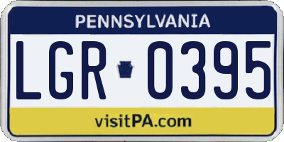 PA license plate LGR0395