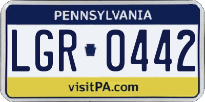 PA license plate LGR0442