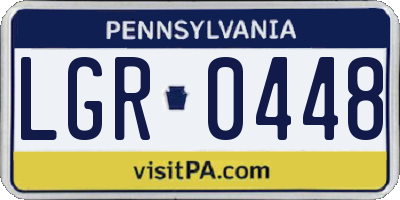 PA license plate LGR0448