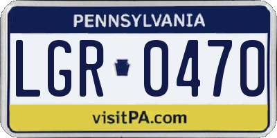 PA license plate LGR0470