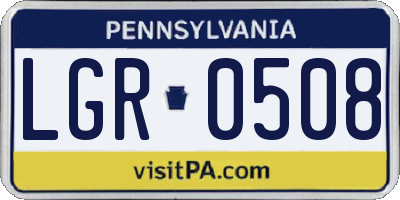 PA license plate LGR0508