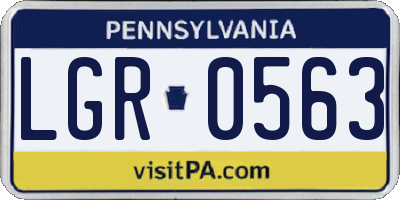 PA license plate LGR0563