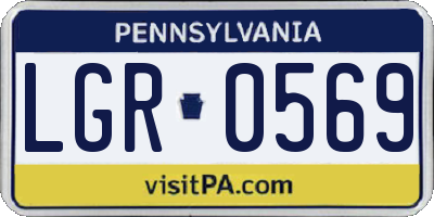 PA license plate LGR0569