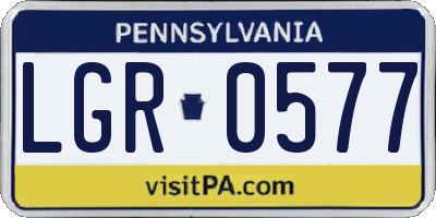 PA license plate LGR0577