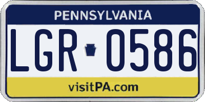 PA license plate LGR0586