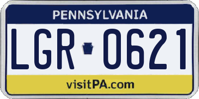 PA license plate LGR0621