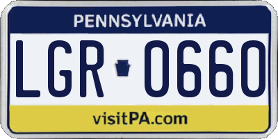 PA license plate LGR0660