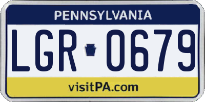 PA license plate LGR0679
