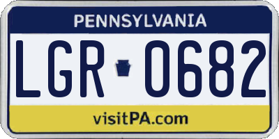 PA license plate LGR0682