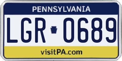 PA license plate LGR0689