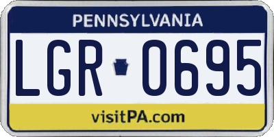 PA license plate LGR0695