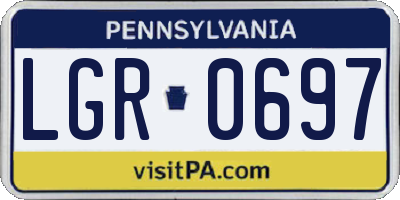PA license plate LGR0697