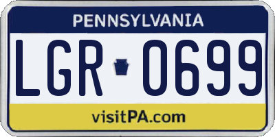 PA license plate LGR0699