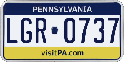 PA license plate LGR0737