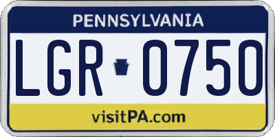 PA license plate LGR0750