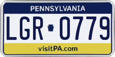 PA license plate LGR0779