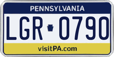PA license plate LGR0790