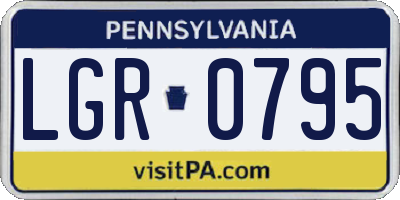PA license plate LGR0795
