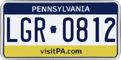 PA license plate LGR0812