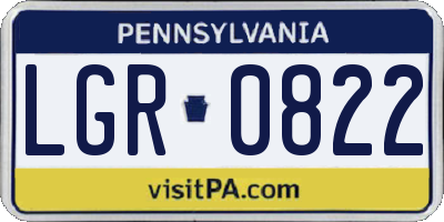 PA license plate LGR0822
