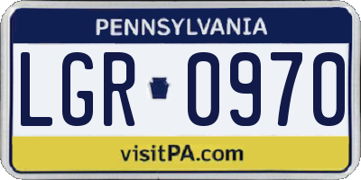 PA license plate LGR0970